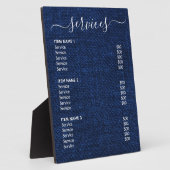 Modern Professional Business Price List Plaque Fotoplatte (Seite)