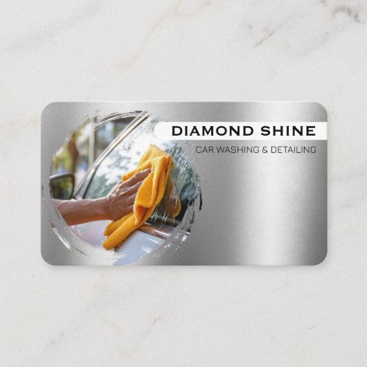 Modern Professional Car Detailing Washing Cleaning Visitenkarte (Vorderseite)