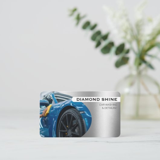 Modern Professional Car Detailing Washing Cleaning Visitenkarte (Stehend Vorderseite)