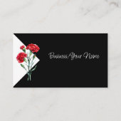 Modern Professional Carnatiorn Garden Flower Visitenkarte (Rückseite)