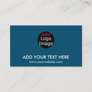 Modern Professional Chic Custom Brand Ocean Blue Begleitkarte