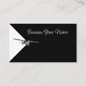 Modern Professional Classic Private Plane Flying Visitenkarte (Rückseite)