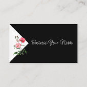 Modern Professional Classic Rose Flower  Visitenkarte (Rückseite)