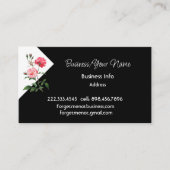 Modern Professional Classic Rose Flower  Visitenkarte (Vorderseite)