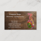 Modern Professional Cleaning Service Spray Bottle Visitenkarte (Vorderseite)