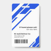 Modern Professional Corporate Manager ID Badge Ausweis (Rückseite)