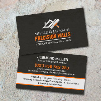 Modern Professional Drywall Plastering Services  Visitenkarte