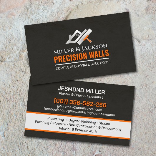 Modern Professional Drywall Plastering Services  Visitenkarte