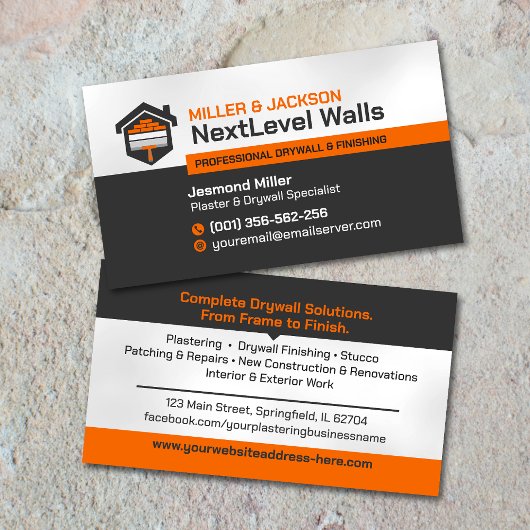 Modern Professional Drywall Plastering Services  Visitenkarte