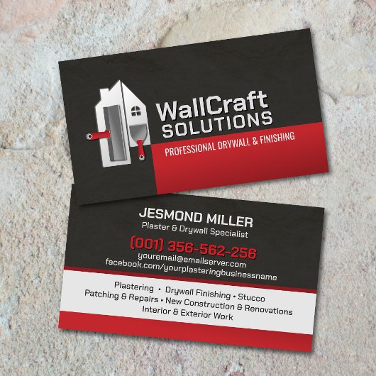 Modern Professional Drywall Plastering Services  Visitenkarte