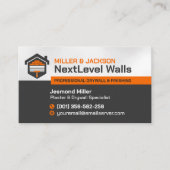 Modern Professional Drywall Plastering Services  Visitenkarte (Vorderseite)