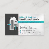 Modern Professional Drywall Plastering Services Visitenkarte (Vorderseite)