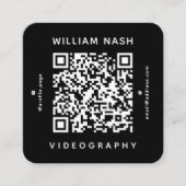 Modern professional duotone QR code Quadratische Visitenkarte (Vorderseite)