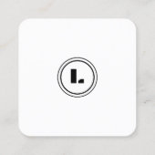 Modern professional duotone QR code Quadratische Visitenkarte (Rückseite)