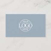 Modern Professional Dusty Blue Company Logo Visitenkarte (Vorderseite)