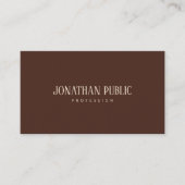 Modern Professional Elegant Template Brown & Beige Visitenkarte (Vorderseite)