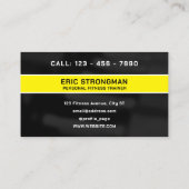 Modern professional fitness trainer visitenkarte (Rückseite)