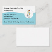 Modern Professional House Cleaning Services Visitenkarte (Vorne/Hinten)
