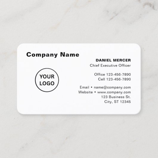 Modern Professional Logo Design Visitenkarte (Vorderseite)