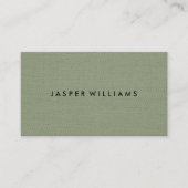 Modern Professional Minimal Sage Green Visitenkarte (Vorderseite)