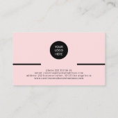 Modern professional minimalist chic logo photo visitenkarte (Rückseite)