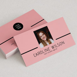 Modern professional minimalist chic logo photo visitenkarte