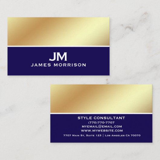 Modern Professional Minimalist Executive Generic B Visitenkarte (Vorne/Hinten)