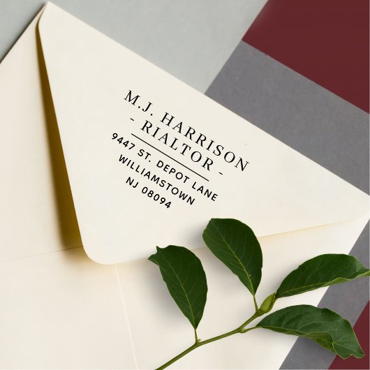 Modern Professional Name Job Return Address Permastempel