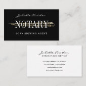 Modern professional notary public Business Card Visitenkarte (Vorne/Hinten)