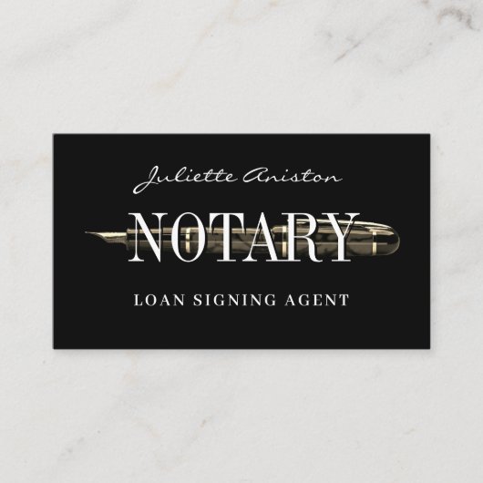 Modern professional notary public Business Card Visitenkarte (Vorderseite)