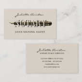Modern professional notary public Business Card Visitenkarte (Vorne/Hinten)