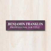 Modern Professional Office Door Sign Türschild (Vorderseite )