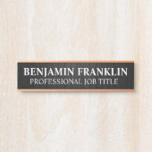 Modern Professional Office Door Sign Türschild (Vorderseite )