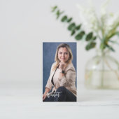 Modern Professional Photo | Minimalist Arch QR Cod Visitenkarte (Stehend Vorderseite)