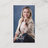 Modern Professional Photo | Minimalist Arch QR Cod Visitenkarte (Vorderseite)