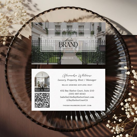 Modern Professional Photo Rental Property Logo Visitenkarte