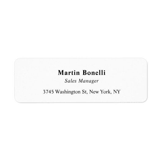 Modern Professional Plain Black & White Classical (Vorne)