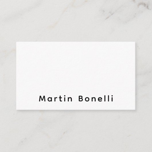 Modern Professional PlainCustom Own Name Begleitkarte (Vorderseite)