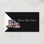 Modern Professional Semi Truck Transport Visitenkarte (Rückseite)