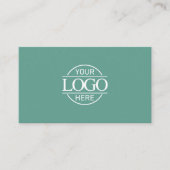 Modern Professional Teal Green Company Logo Visitenkarte (Vorderseite)