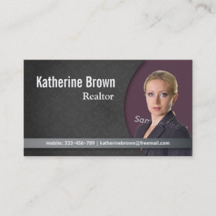 Modern, Professionell, Damast, Immobilien, Foto Visitenkarte