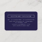 Modern,Professionell,Einfach Gestaltet Visitenkarte (Rückseite)