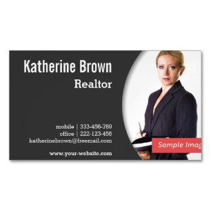 Modern, Professionell, Immobilienmakler, Immobilie Magnetische Visitenkarte