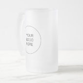 Modern Promotional Upload Your Own Logo to Mattglas Bierglas (Vorderseite Links)