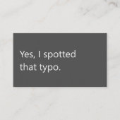 Modern Proofreader Freelance Grey White Minimalist Visitenkarte (Vorderseite)