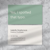 Modern Proofreader Freelance Writing Visitenkarte