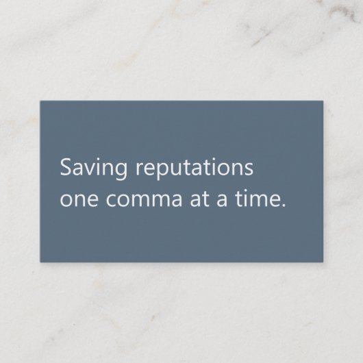 Modern Proofreader Freelancer Minimalist  Visitenkarte (Vorderseite)