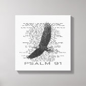 Modern Psalm 91 Bald Adler Bibel Verse Leinwanddruck (Vorderseite)