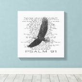 Modern Psalm 91 Bald Adler Bibel Verse Leinwanddruck (Insitu (Holzboden))