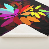 Modern Psychedelic Style Rainbow Print Sherpadecke (3/4)